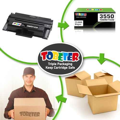 ToBeter WorkCentre 3550 Toner 11K Replacement for Xerox 3550 Toner 106R01530 for WorkCentre 3550 Printer, 11,000 Pages High Capacity (Black 106R1530 106R01528)