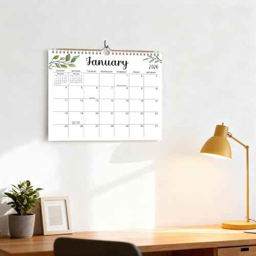 Comix 2026 Wall Calendar 11x8.5 Inch -12 Month Jan to Dec 2026, Calendar Monthly Planner with Large Writing Blocks, Thick 120GSM Paper for Home & Office Planning