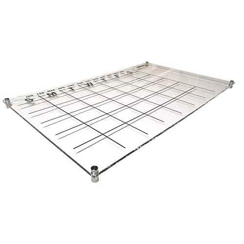 Dry Erase Acrylic Calendar - 13 x 21.1 Inches