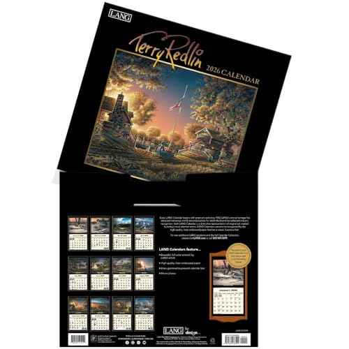 Lang Terry Redlin 2026 Wall Calendar ? 12-Month Calendar with Stapled Binding, Linen-Embossed Americana Art by Terry Redlin, 13.4¡È ¡¿ 12¡È