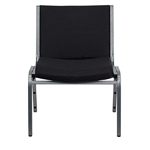 Flash Furniture Hercules Big & Tall Fabric Stack Chair, Black (2-Pack) – 1000 lb Capacity