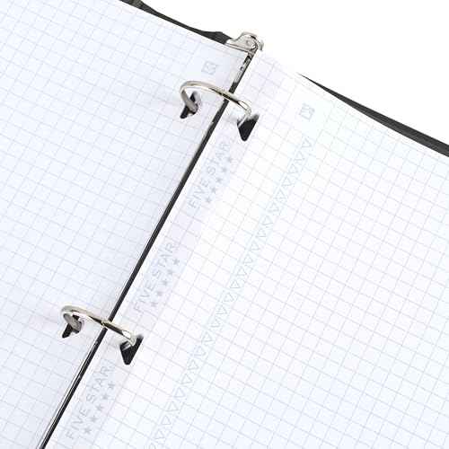 Five Star Loose Leaf Paper + Study App, Graph Ruled Filler Notebook Paper, Reinforced, Fights Ink Bleed, 8-1/2" x 11", 200 Sheets (170055-ECM)