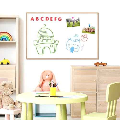 36¡±x24¡± Small Dry Erase Board for Wall 3' x 2' Double Sided Magnetic White Board Without Frame for Office, Class, Home