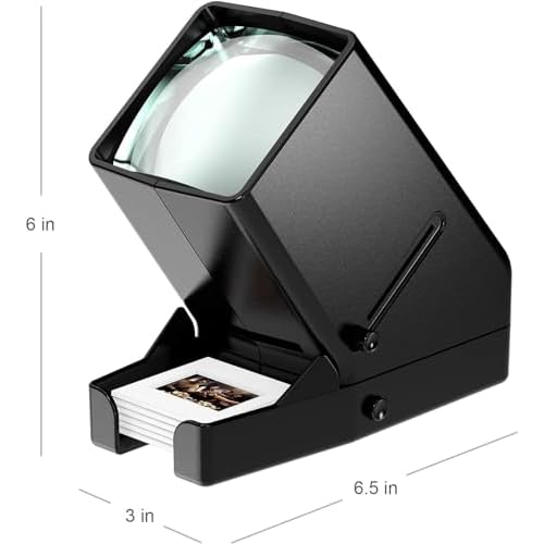 DIGITNOW!35mm Slide and Film Viewer, 3X Magnification LED Lighted Illuminated Viewing,USB Powered/Battery Operation-for 35mm Slides & Positive Film Negatives(4AA Batteries Included)