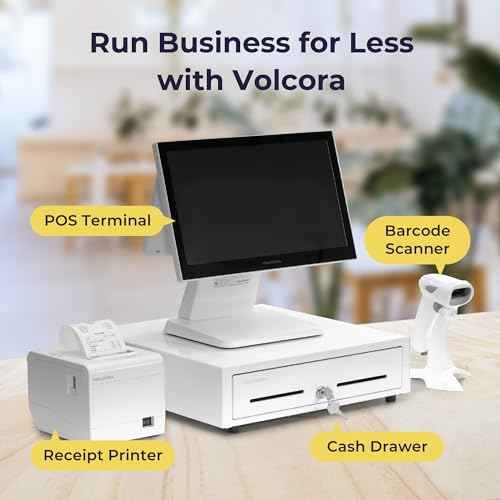 Volcora Thermal Receipt Printer, 80mm POS Printer w/Auto Cutter, USB/Ethernet Interface for Windows/MAC/Linux, ESC/POS Command Support Cash Drawer, High Speed Kitchen Printer, Wall Mount (White)