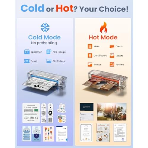 13 Inch Laminator Machine 11x17 with Laminating Sheets Personal Laminator for Teachers, 60S Warm Up Cold Thermal Lamination Machine for Home Office, A3 Laminating Machine Portable Paper Laminate Kit