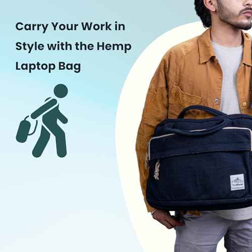 Eco Laptop Side Bag Eco-friendly laptop bag Sustainable Laptop Bag Hemp Laptop Bag Unisex Laptop Bag