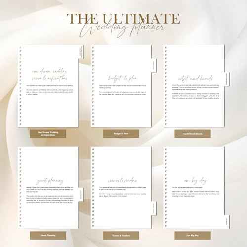 Wedding Planner Book and Organizer for Bride - Elegant Linen Cover Wedding Planning Binder with Checklists,Pockets & Calendars,Perfect Engagement Gifts for Couples(Apricot)