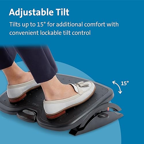 Kensington SoleMate Plus Adjustable Footrest with SmartFit System KMW52789 Each Black