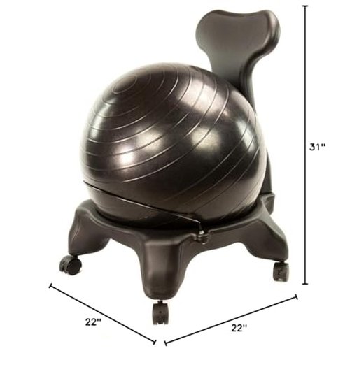 AEROMAT Ball Chair - Black - 22"x22"x31"