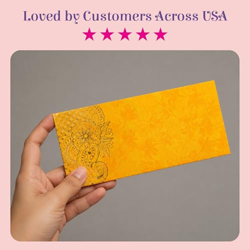 Assorted 25 LoveNspire Paisley Money Envelopes for Indian Weddings & Festive Gifts