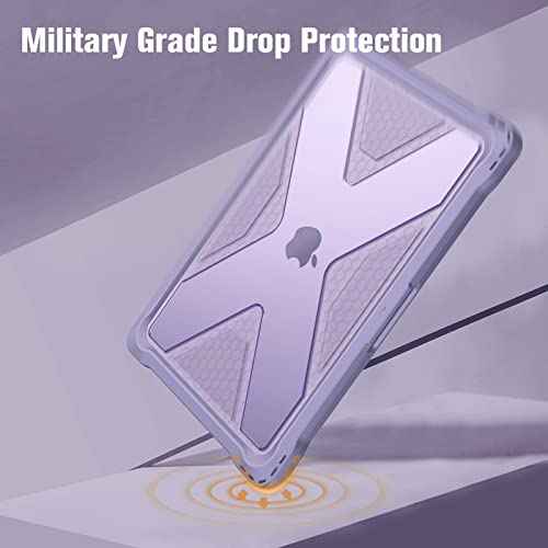 Fintie Case for MacBook Air 13.6 Inch A3240 A3113 A2681 (2022 2023 2024 2025 Release) - Heavy Duty Rugged Hard Shell Case Cover with TPU Bumper for MacBook Air 13 Inch M2 M3 M4 Chip, Lilac