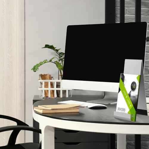 4 Pcs Metal Fancy Brochure Holder Display Flyer Brochure Holder Stand Table Vertical Countertop Literature Organizer for Booklets Pamphlet Magazine Menu Journals(Silver)