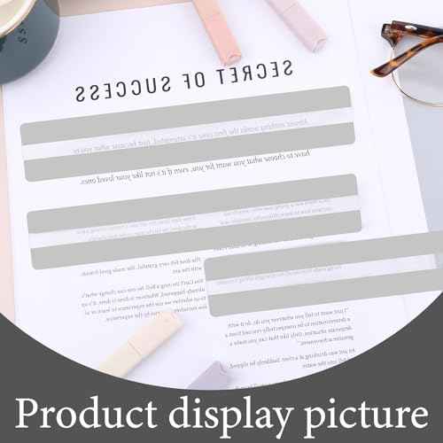 12 Pieces Guided Reading Strips Hightlight Bookmarks Overlays Reading Tracker Bookmark Read Line Trackers Teacher Teaching Supply Assistant Help with Dyslexia (Clear)