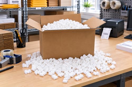 Packing Peanuts 3.5 cu. ft. (22.5 Gallons), S-Shaped Popcorn Cushion