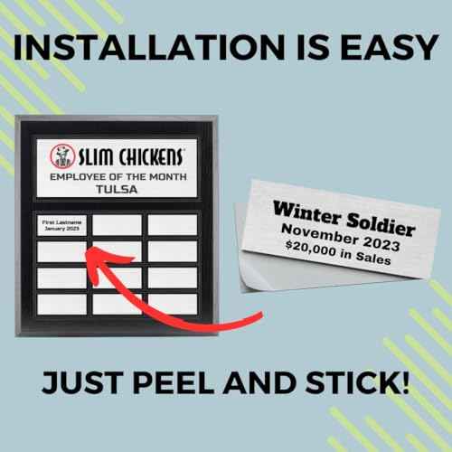 1x3 Personalized, Custom Engraved Name Plate Plaque, Gold or Silver Flexi-Brass Metallic Finish with Adhesive Backing, (Silver)