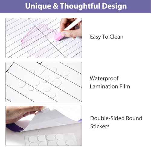 Large Dry Erase Calendar for Wall - 40" x 28", Erasable & Reusable Laminated Calendar, Undated 1 Month Wall Calendar, 10 Round Stickers