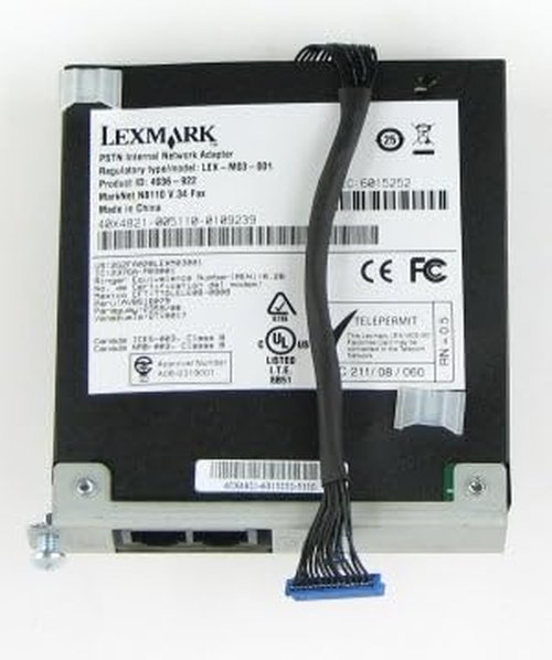 37X5125 QSP Works with Lexmark: Marknet N8110 V.34 Fax Card