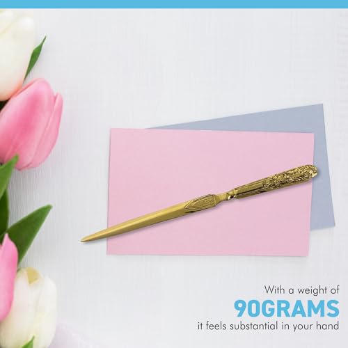 Thorness Embossed Brass Letter Opener