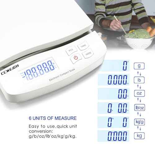 Digital Postal Scale 30kg 6 Units Conversion (g, lb, oz, lb'oz, kg'g, kg) | Large LCD Display, Easy to Use, Quick Switch | for Packages, Mailing, Shipping