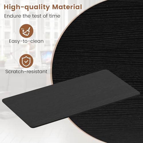 Tangkula 48" x 24" Universal One-Piece Tabletop – Black Rectangular DIY Countertop