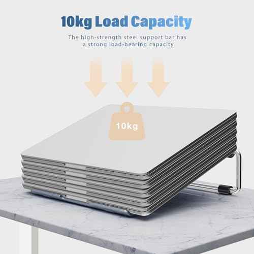 Yangkelly Laptop Stand Foldable Notebook Holder Portable Computer Riser Aluminum Alloy Elevator