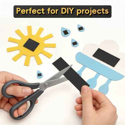 Magnetic Strips Self Adhesive,6 Pack 6" x 1" (150 x25 x 2 mm) Sticky Back Magnet Tapes, Flexible Durable Magnet Stickers for Classroom Office Kitchen, Fridge, DIY, Crafts