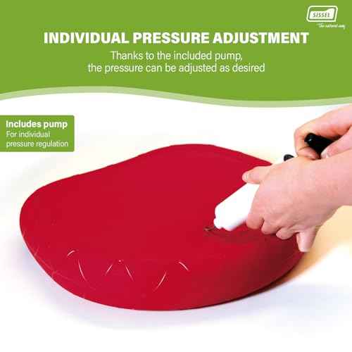 SISSEL SITFIT 14in Red | Active Sitting & Training | Strengthens Back & Pelvic Floor Muscles | Versatile Use: Legs & Veins | Adjustable Pressure | Includes Exercise Poster