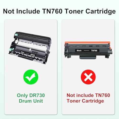 SAILNER Compatible DR730 Drum Unit Replacement for Brother DR-730 DR 730 TN760 TN-760 Compatible with MFC-L2710DW MFC-L2750DW HL-L2350DW HL-L2370DW HL-L2395DW DCP-L2550DW Printer (2 Pack, NOT Toner)