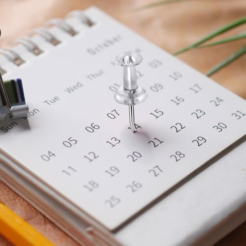 Dorbetar 200 Pack Clear Push Pins Tacks for Wall Bulletin Boards Office Home