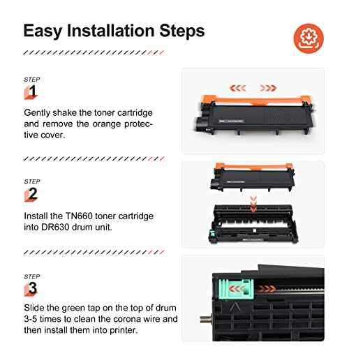 v4ink 3PK Compatible TN-660 Toner Replacement for Brother TN660 TN630 Toner Ink for Brother MFC-L2700DW HL-L2300D HL-L2320D HL-L2340DW HL-L2380DW DCP L2540DW L2520DW MFC L2740DW L2720DW Printer