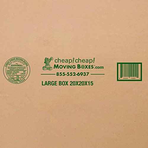 Large Moving Boxes Pack of 12 with Handles? 20" x20" x15" ? Cheap Cheap Moving Boxes.