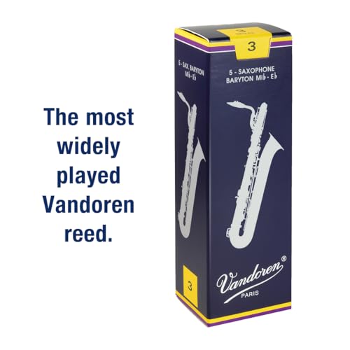 Vandoren SR243 Bari Sax Traditional Reeds Strength 3; Box of 5