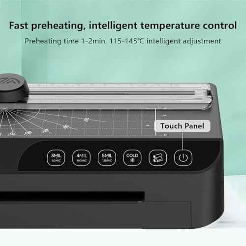 9-Inch Thermal Laminator, A4 Size 4-in-1 Personal Desktop Laminator for Home Office & School, Hot Cold Lamination Machine for Paper, Cards, and Documents