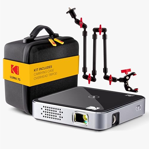 KODAK Luma 75 Kit 3 Pocket Projector, Art Projector for Tracing, Black