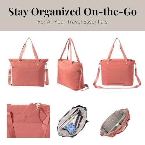 Baggallini Carryall Laptop Tote-Medium 12x19 Inch Travel Crossbody Shoulder Bag
