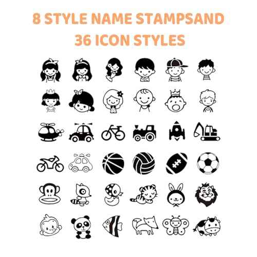 Ships Next Day, Made in USA,Name Stamp for Clothing Kids Waterproof, Sello para Ropa De Ni?Os Permanente£¬Water Bottles,Lunch Boxes,School Supplies,Custom Clothes Stamp