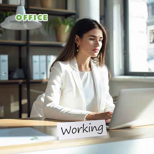 12 Pcs Dry Erase Name Tent Cards for Table, Reusable Name Cards 8.75" x 3" Desk Name Tents Sets with Dry Erase Markers and Erasers, Facilitate Effective Organization of Meetings and Classes