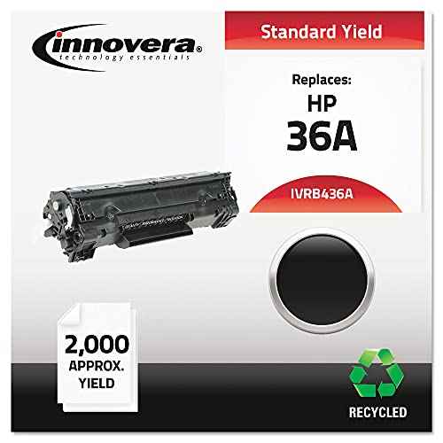 Innovera B436A Remanufactured CB436A (36A) MICR Toner, 2000 Yield, Black Toner