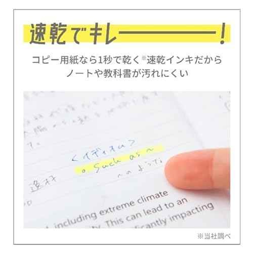PILOT KIRE-NA Highlighter Set, Basic 5 Colors, Chisel and Fine Tip, Quick-Dry Pigment Ink, SKIW-1-5C1