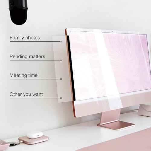 Multifunctional Computer Monitor Standby Message Board - Transparent Computer Side Panel/Memo Creative Display Side Panel,1Set (Left & Right)