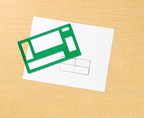 Primary Shapes Template Set for Kids - 5 Transparent Tracing Stencils for Geometry Learning