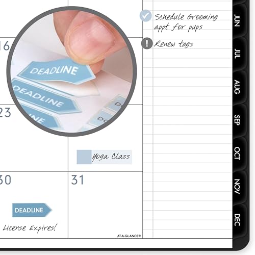 AT-A-GLANCE 2026 Planner, Monthly, 9" x 11", Large, Contemporary Lite, Black (7026XL0526)