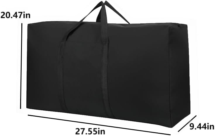 1 Pack 60L Sturdy Oversized Storage Bag for Moving, Traveling,A Durable Backpack with Double Zippers and Reinforced Handles,Small