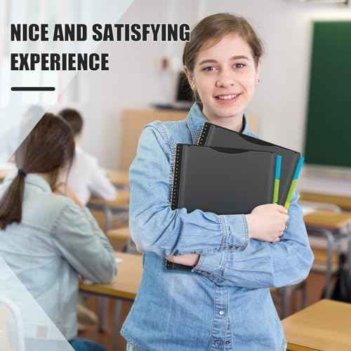 Yeaqee 8 Pack 24 Pocket Project Organizer Spiral Multi Pocket Folders Binder Organizer with Dividers Writable Tabs Zipper Pouch, Letter Size Plastic Folders for School Office