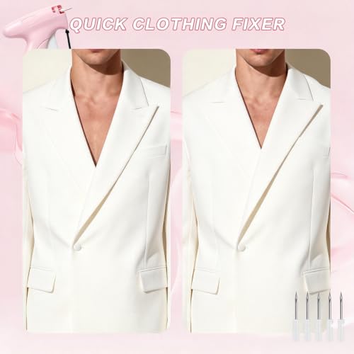 Stitch Gun for Garments with 6 Needles, 5mm Fasteners - Quick Clothing Fixer
