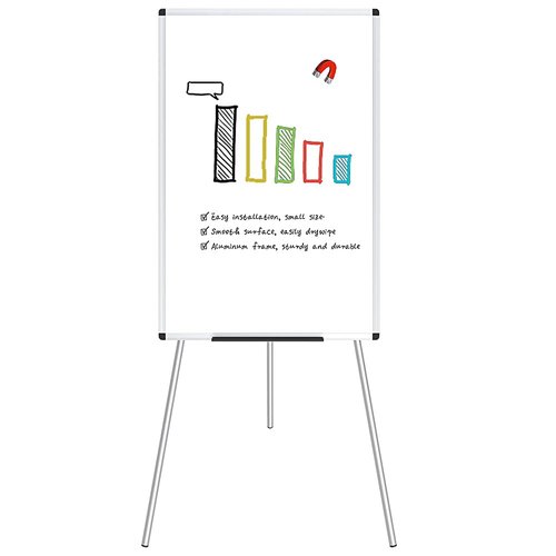 VIZ-PRO Magnetic Whiteboard Easel/Portable Dry Erase Board, 36 x 24 Inches, with 12-Count Markers