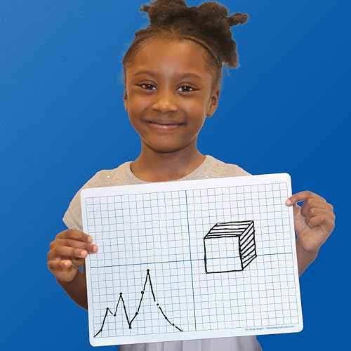 Flipside Products 9" x 12" Two-Sided XY Axis Dry Erase Learning Mat, Flexible, Education Learning, Graph, Economical - 24 Pack