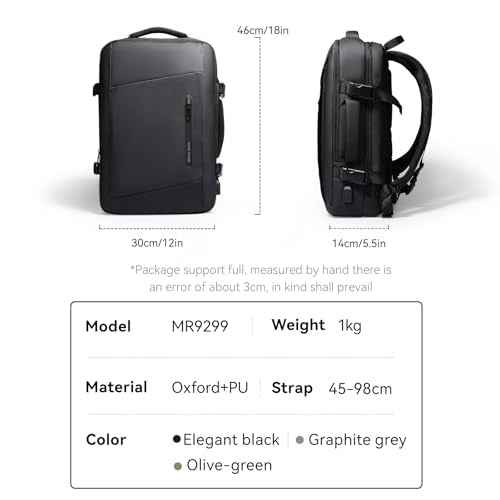 Mark Ryden Business Laptop Backpack for Men and Women,Waterproof Travel Backpack, 26L fit 17 Inch Business Backpack with USB Charging Port, Carry on Flight Approved Computer Backpack