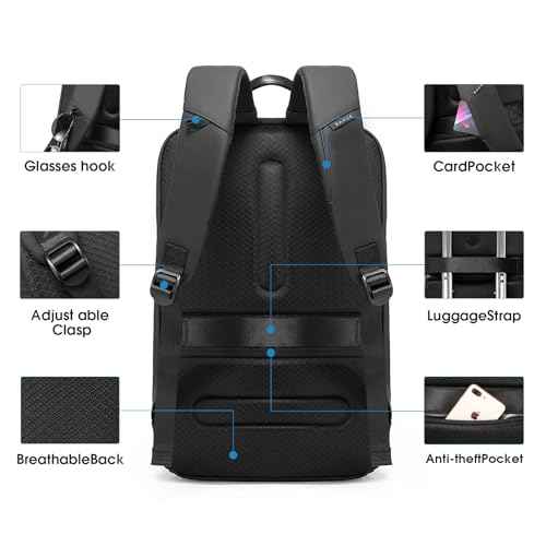 BANGE Travel Laptop Backpack Fits 15.6 Inch Notebook, Business Work Backpack with USB3.0 Fast Charging Port, Waterproof Travel Backpack With Luggage Sleeve¡¦